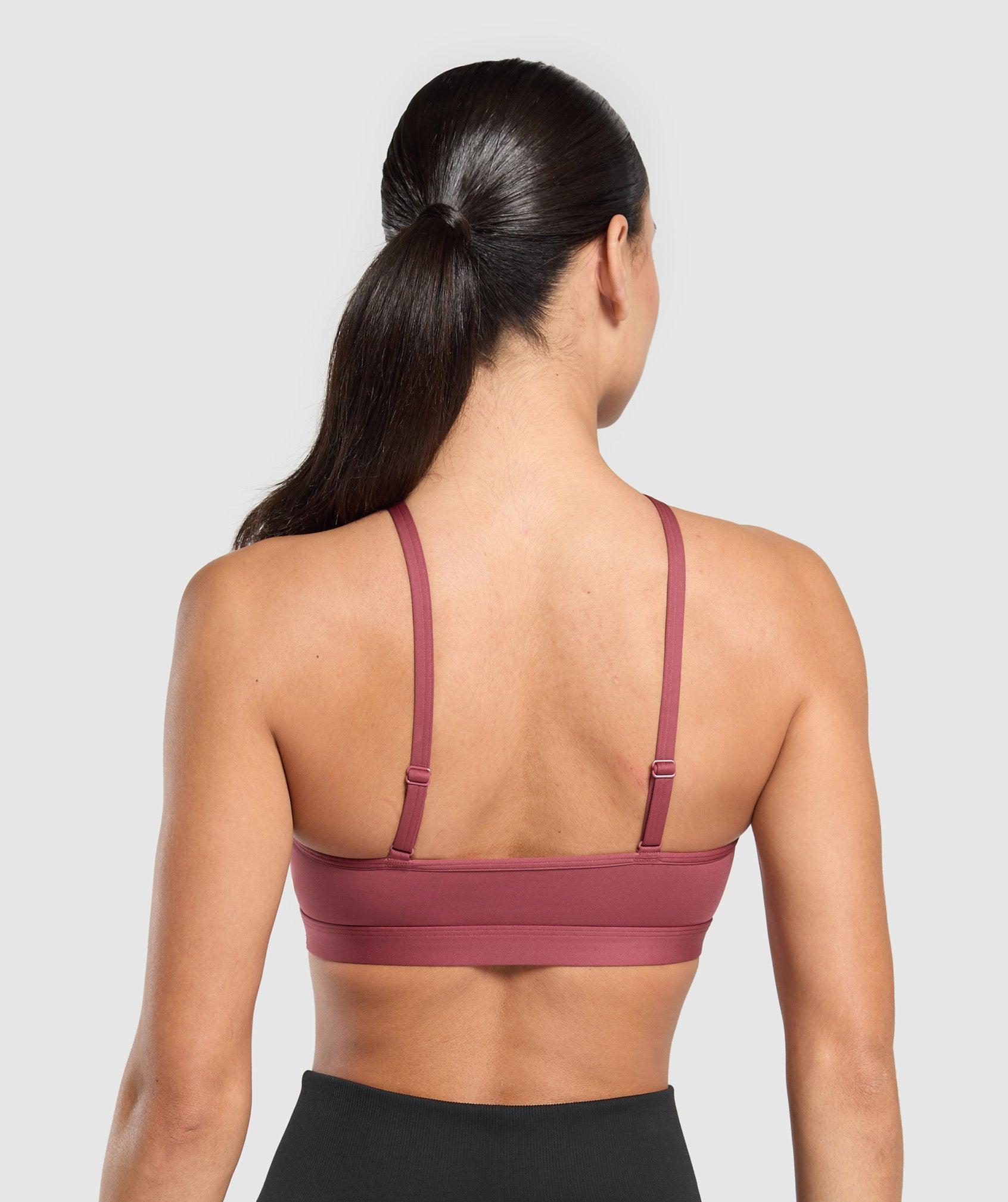 Gymshark Halter Neck Sports Bra - Washed Berry Pink Female Product Image