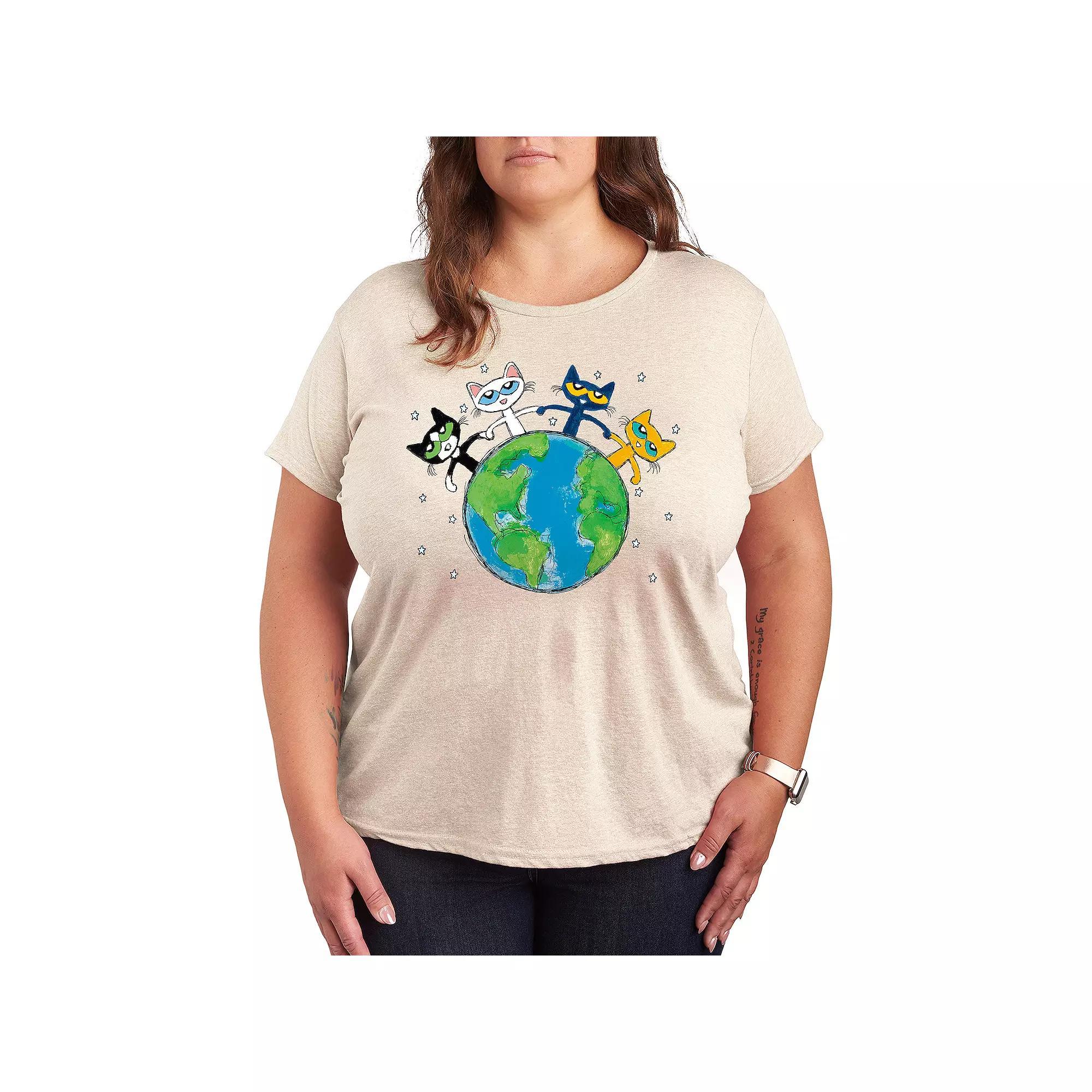 Plus Pete the Cat Diversity Graphic Tee, Womens Product Image