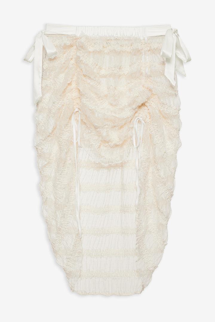 Romy Midi Slip Skirt — Ivory Product Image