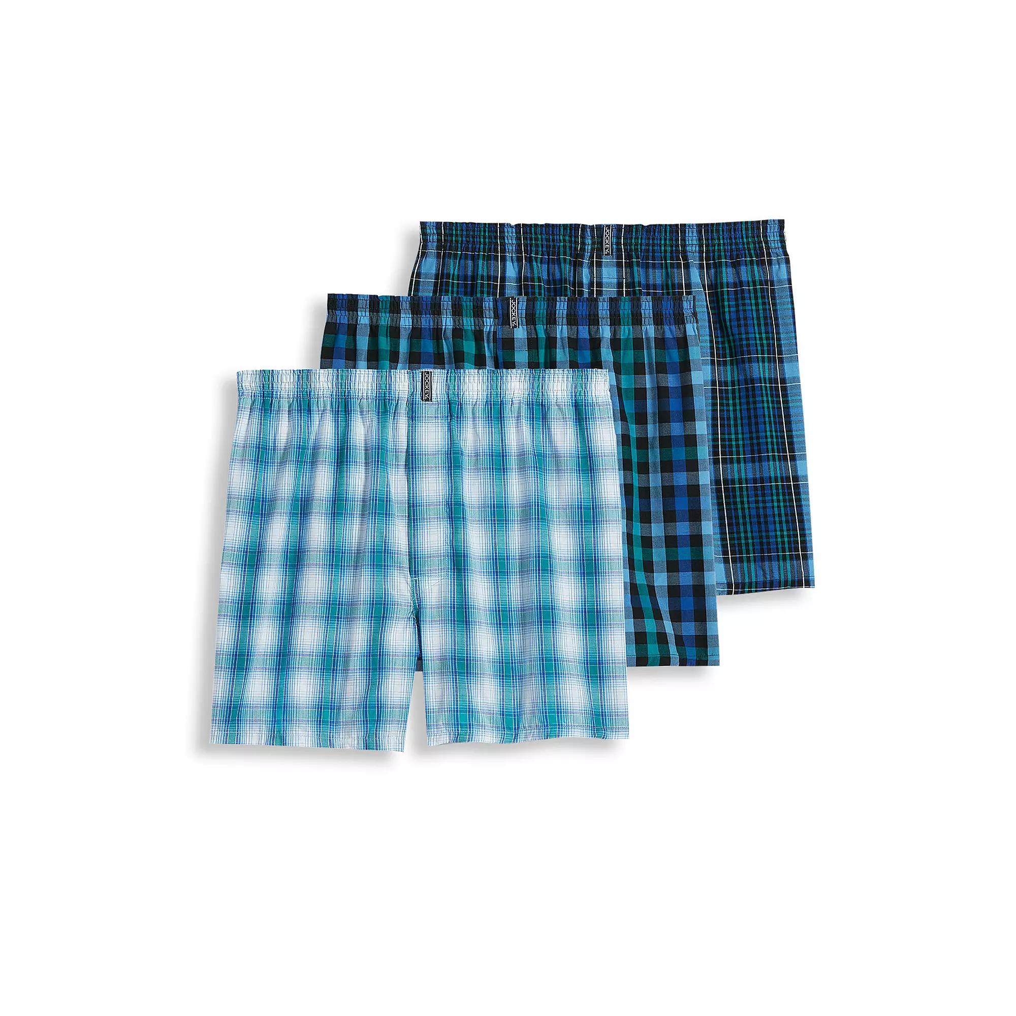 Mens Jockey 3-Pack Classics Full Cut 5 Woven Boxer Product Image