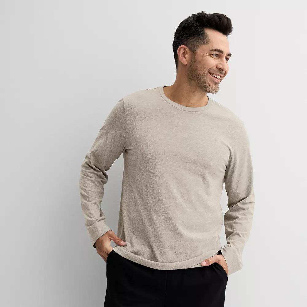 Men's Tek Gear® Long Sleeve Essential Tee, Size: Large, Ladd Beige Sd Product Image