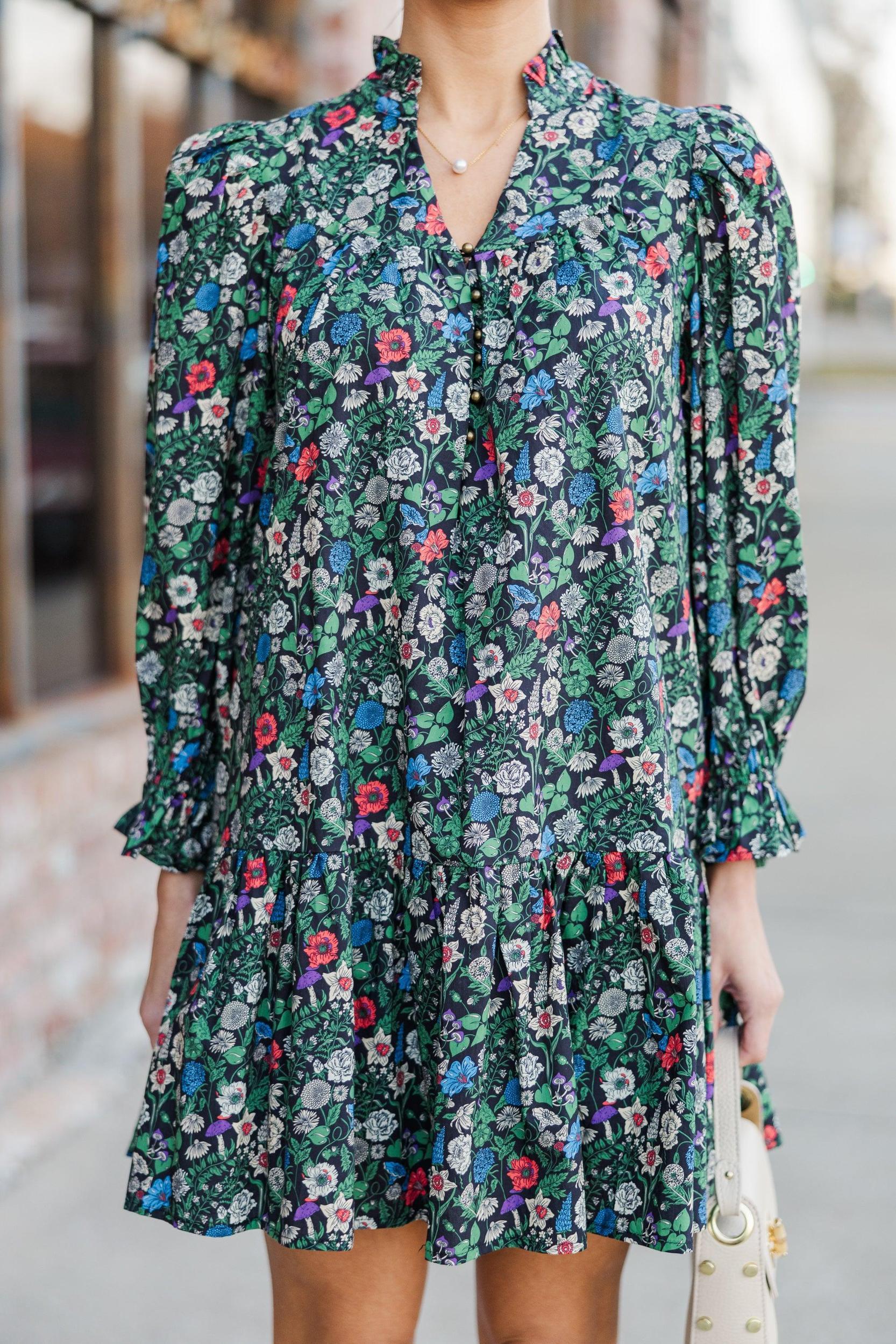 Last Forever Black Ditsy Floral Dress Female Product Image