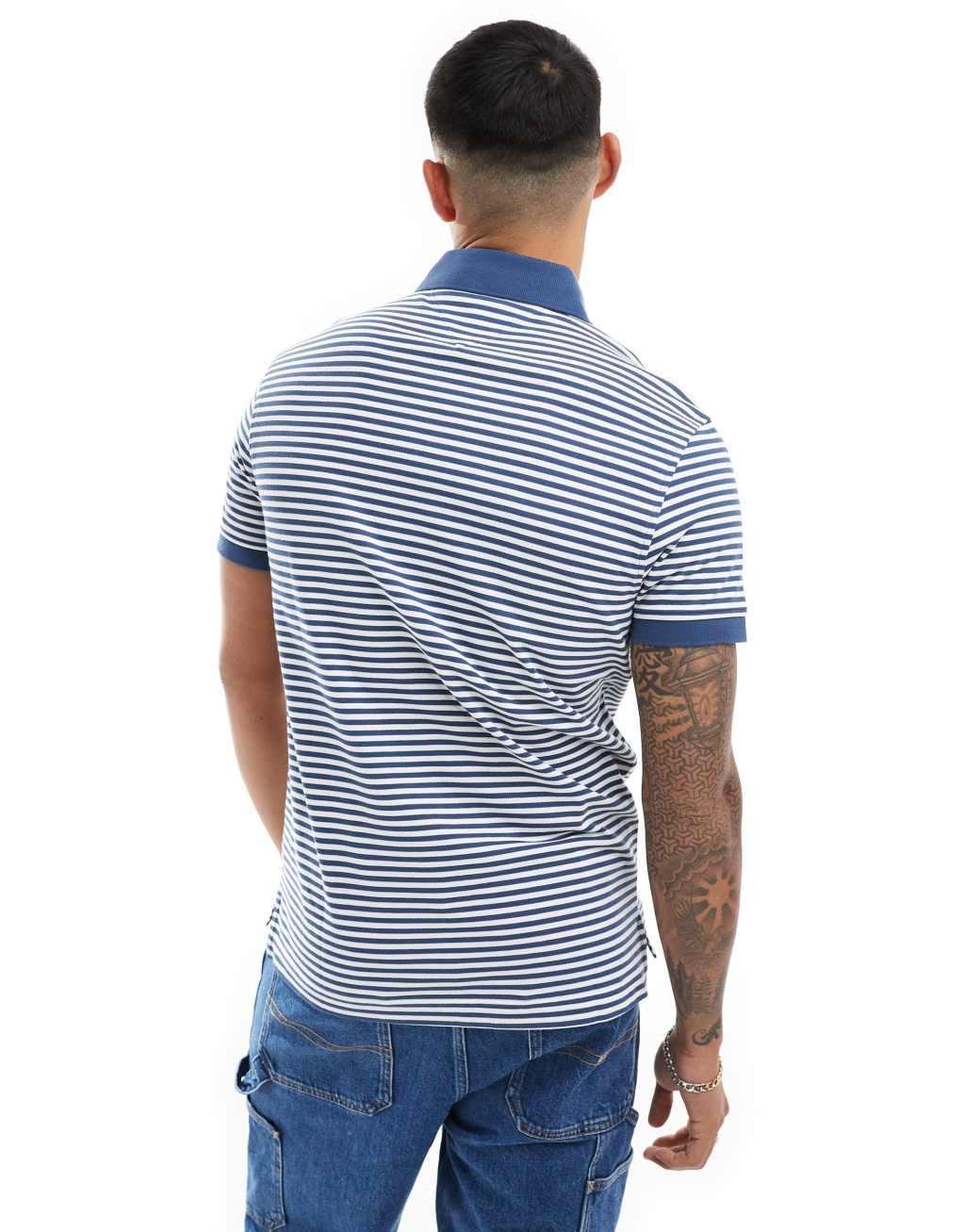 Tommy Hilfiger 1985 slim polo shirt in mid blue Product Image