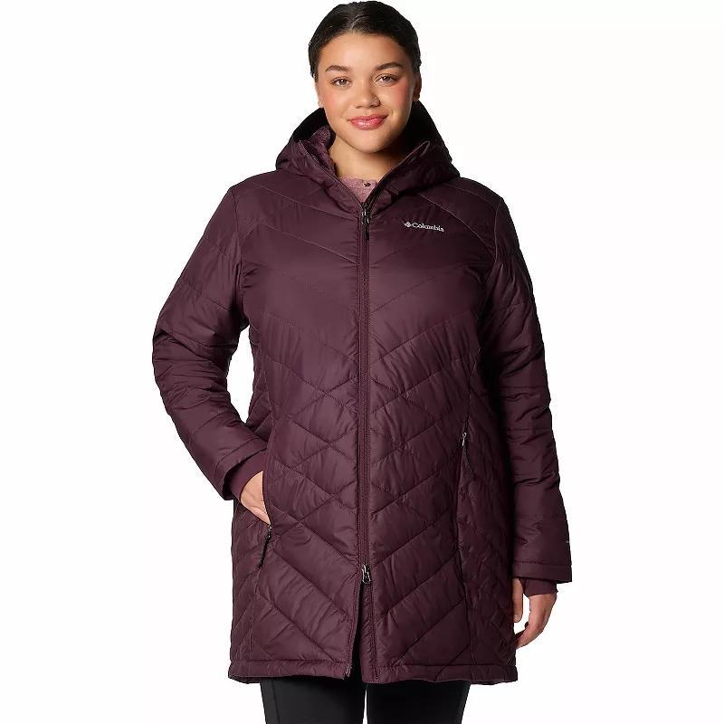 Plus Size Columbia Heavenly Long Hooded Jacket, Women's, Size: 2XL, Camel Brown Product Image