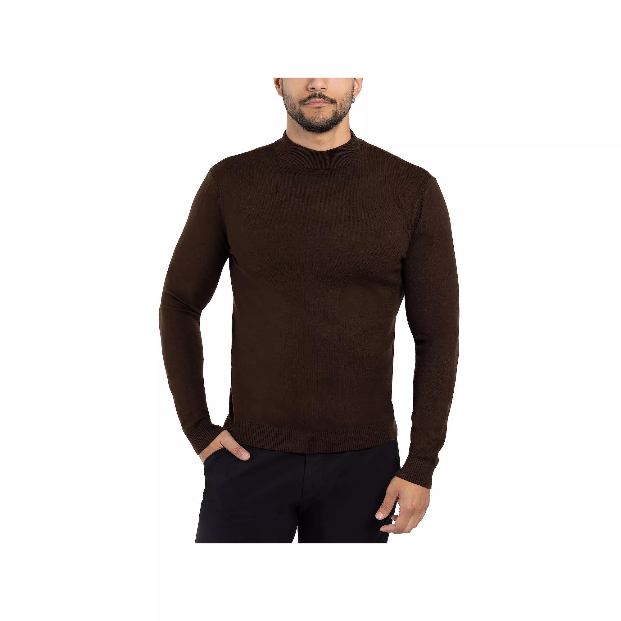 Men's Xray Regular-Fit Mockneck Sweater, Size: 3XL, Brown Product Image