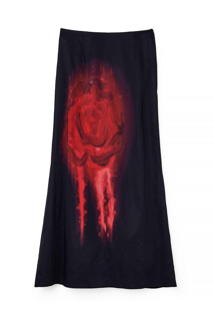 Rose Print Skirt Product Image