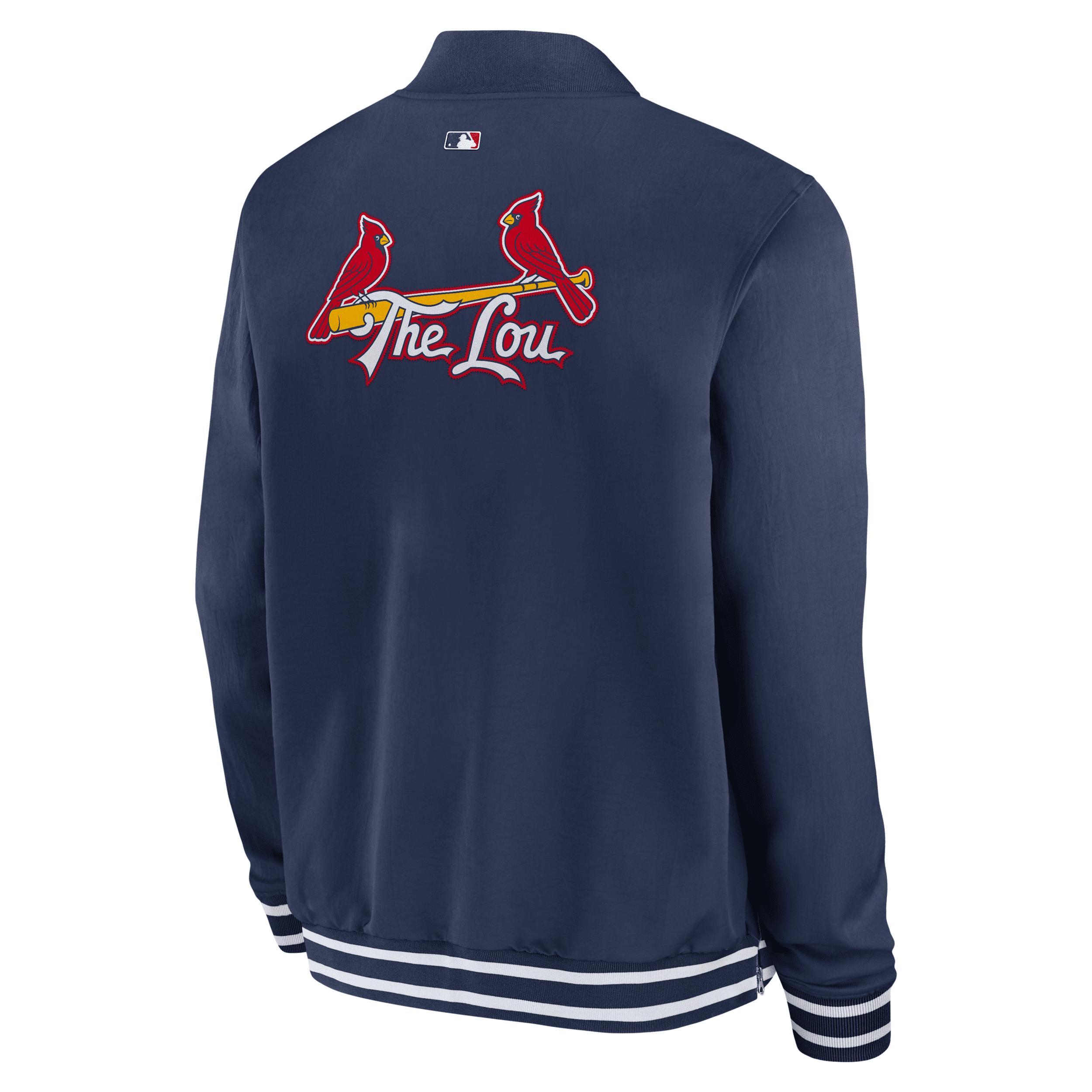 St. Louis Cardinals Authentic Collection City Connect Nike Men's MLB Full-Zip Bomber Jacket Product Image