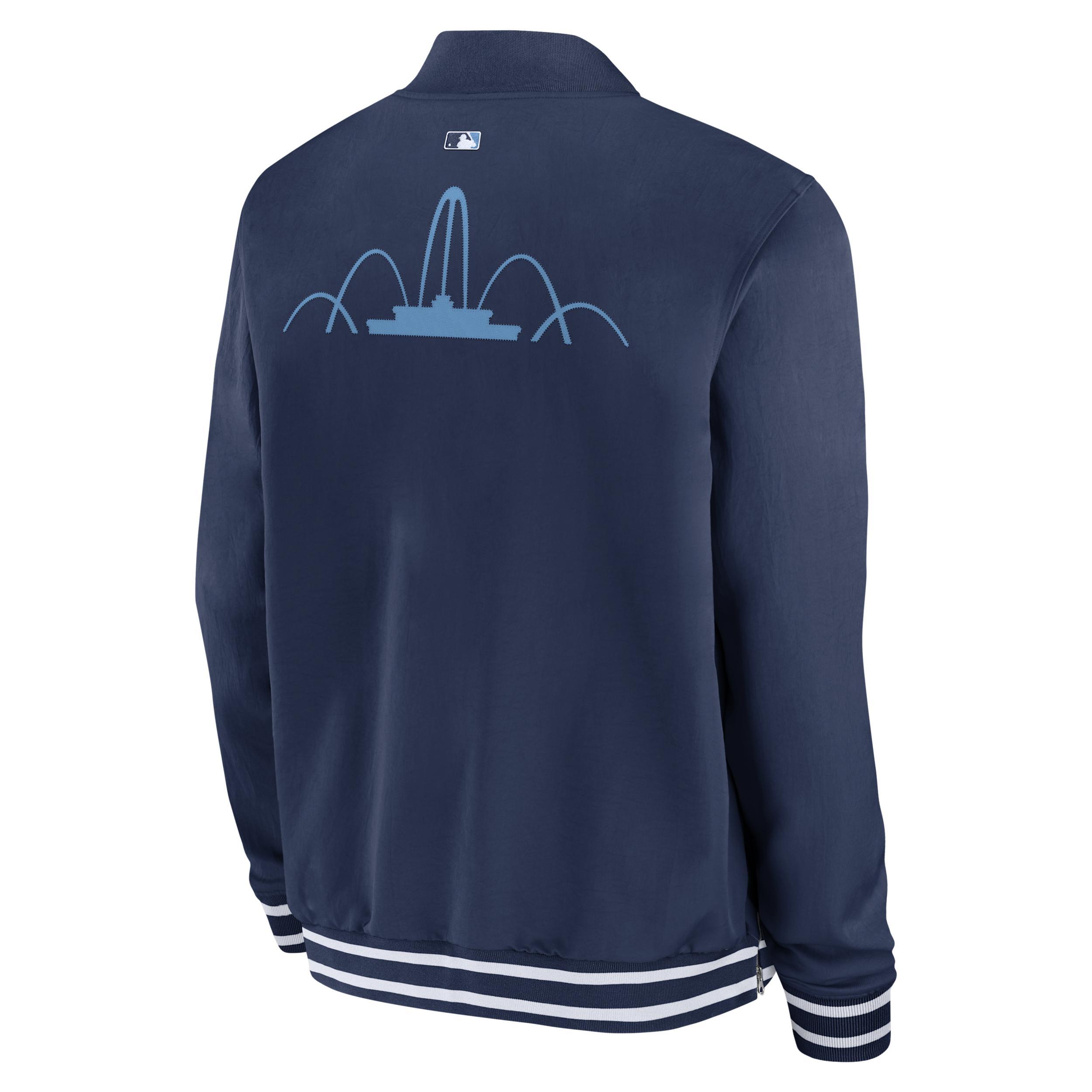 Kansas City Royals Authentic Collection City Connect Nike Men's MLB Full-Zip Bomber Jacket Product Image