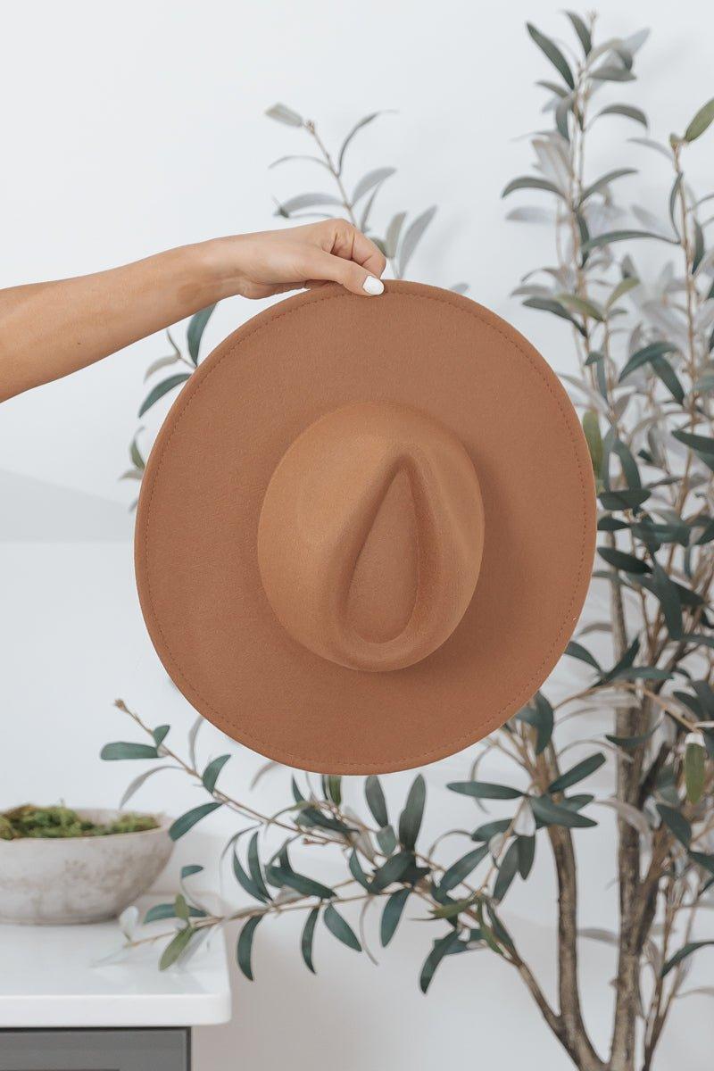 Amore Wide Brim Brown Hat Female Product Image