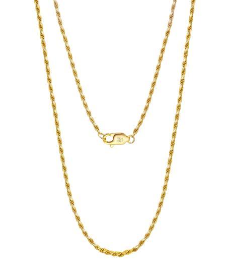 X Diamond Cut Rope Chain Gold Product Image