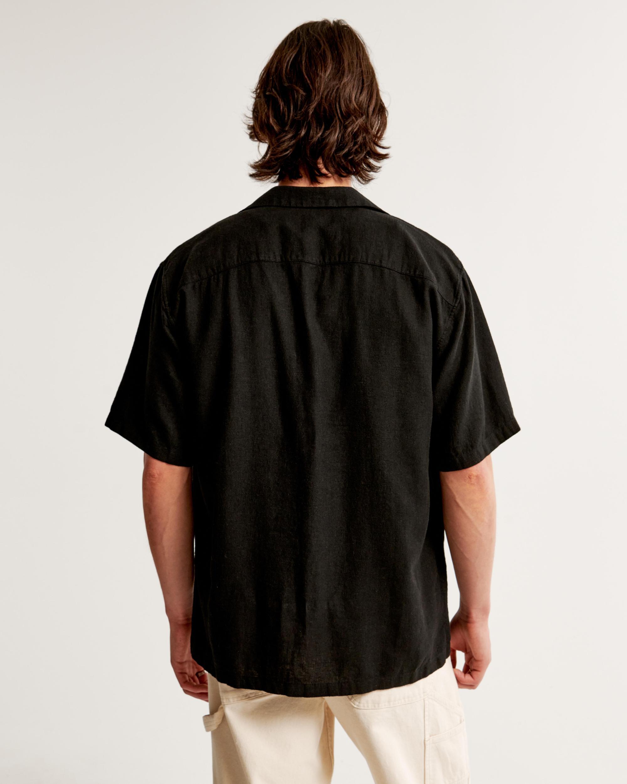 Camp Collar Summer Linen-Blend Shirt Product Image