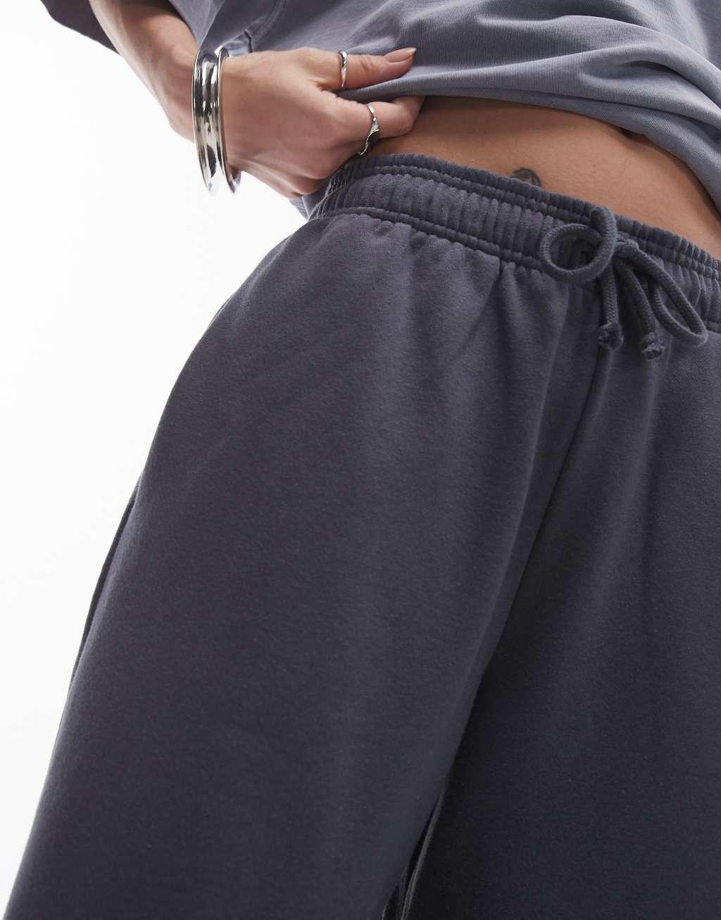 Topshop straight leg sweatpants in slate - part of a set Product Image
