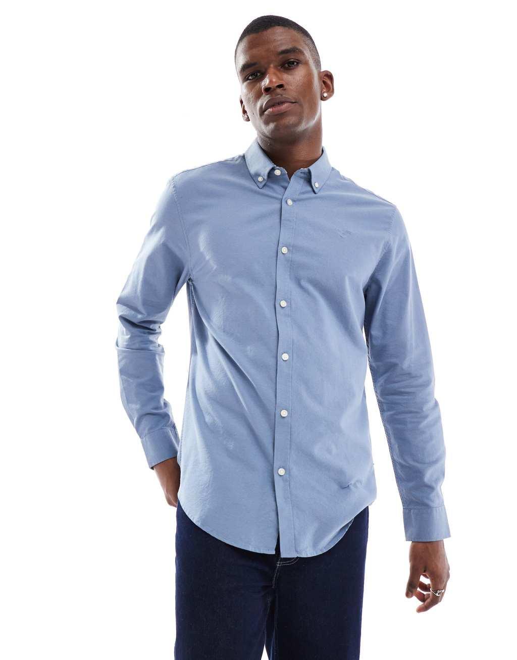 Threadbare long sleeve shirt in blue Product Image