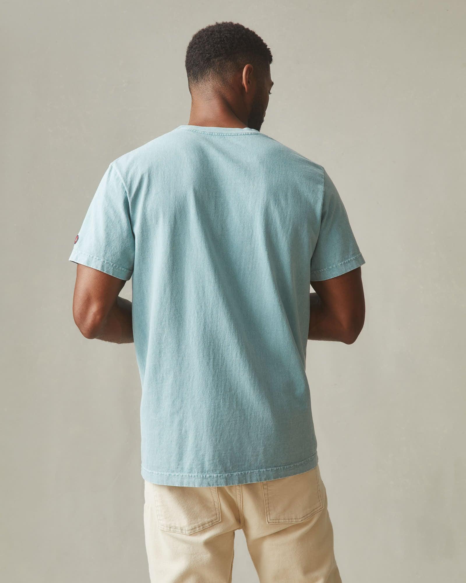 Men's Vintage Crew Tee - Mineral Wash Blue Mineral Product Image