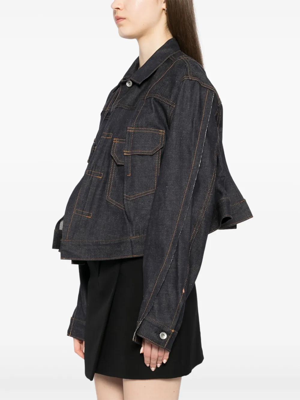SACAI Cropped Denim Jacket Product Image