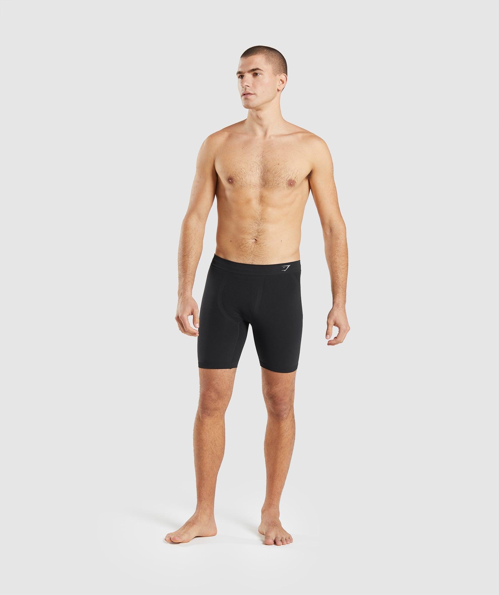 Gymshark Hybrid Boxer - Black/Light Grey Male Product Image