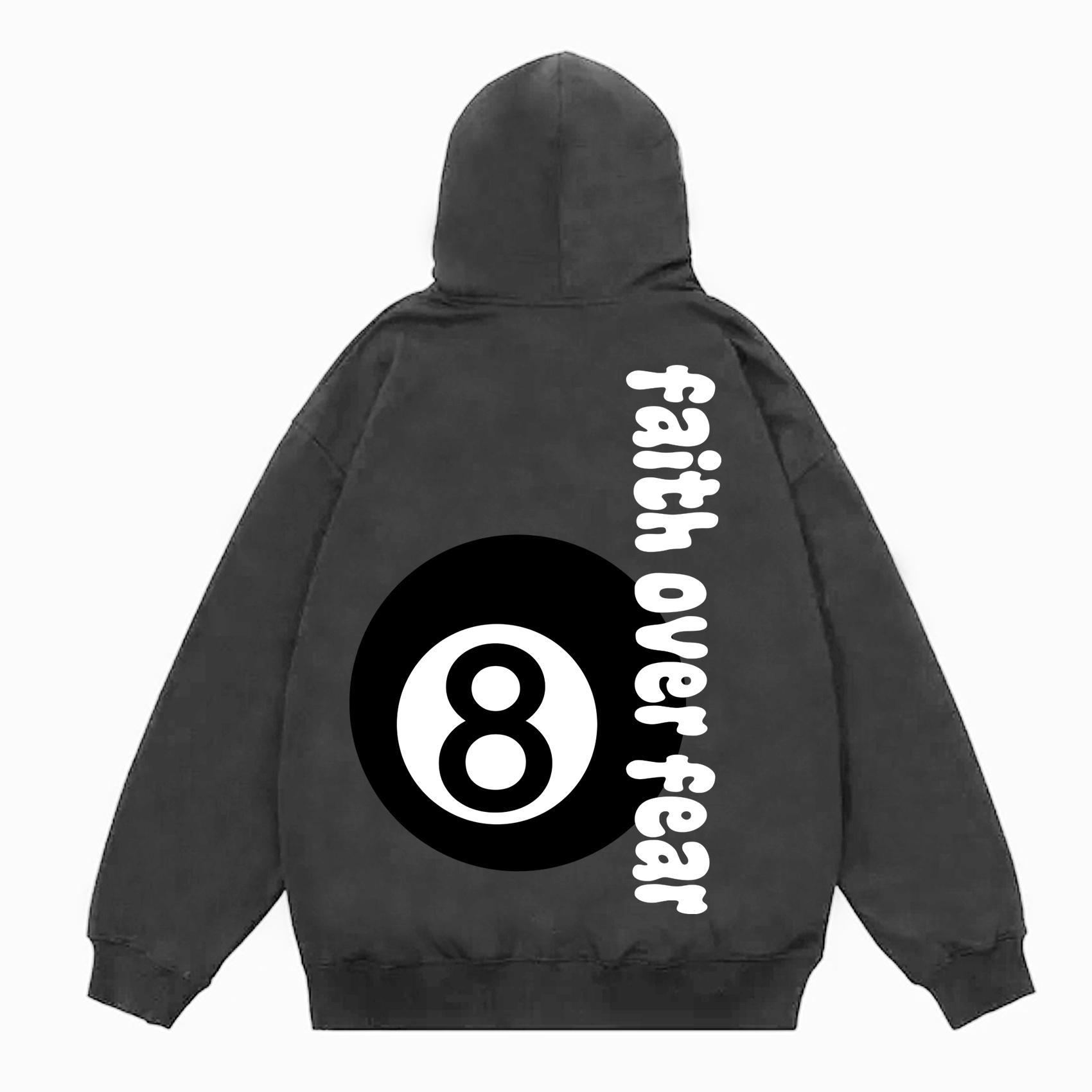Sopula Men's Casual 8 Ball Print Oversized Hoodie Product Image