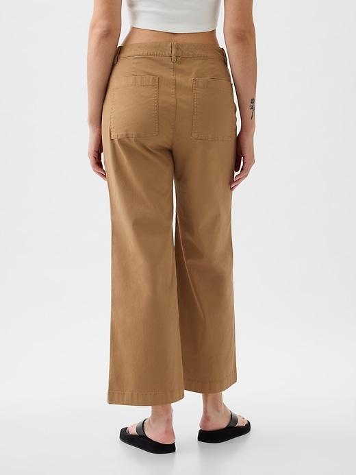 High Stride Wide-Leg Ankle Khakis Product Image