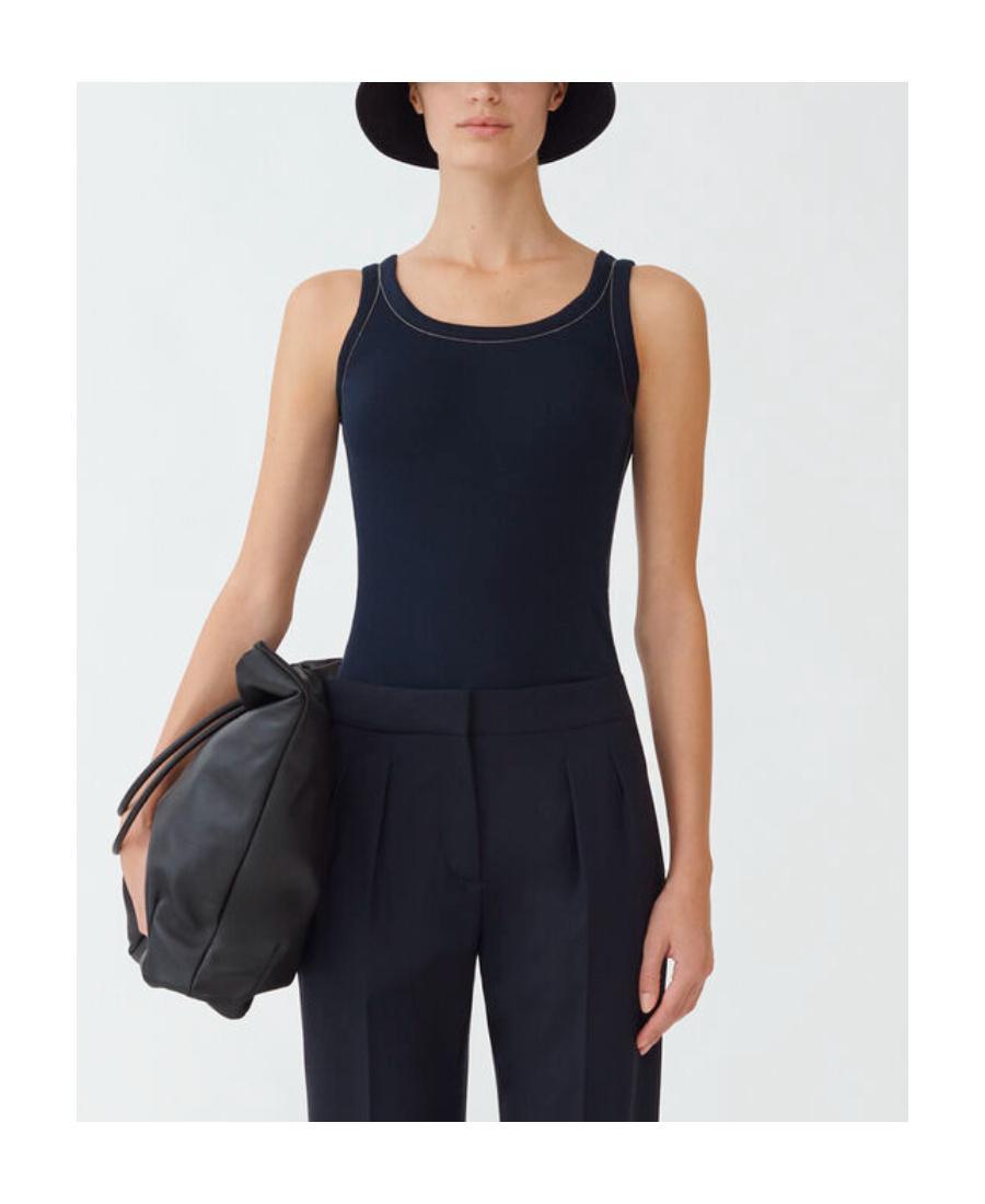 FABIANA FILIPPI Round-neck Vest In Black Product Image