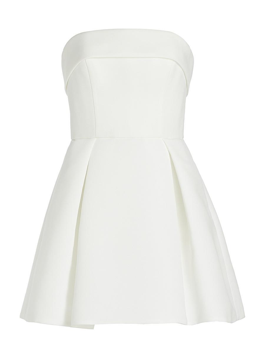 Womens Box-Pleated Faille Minidress Product Image