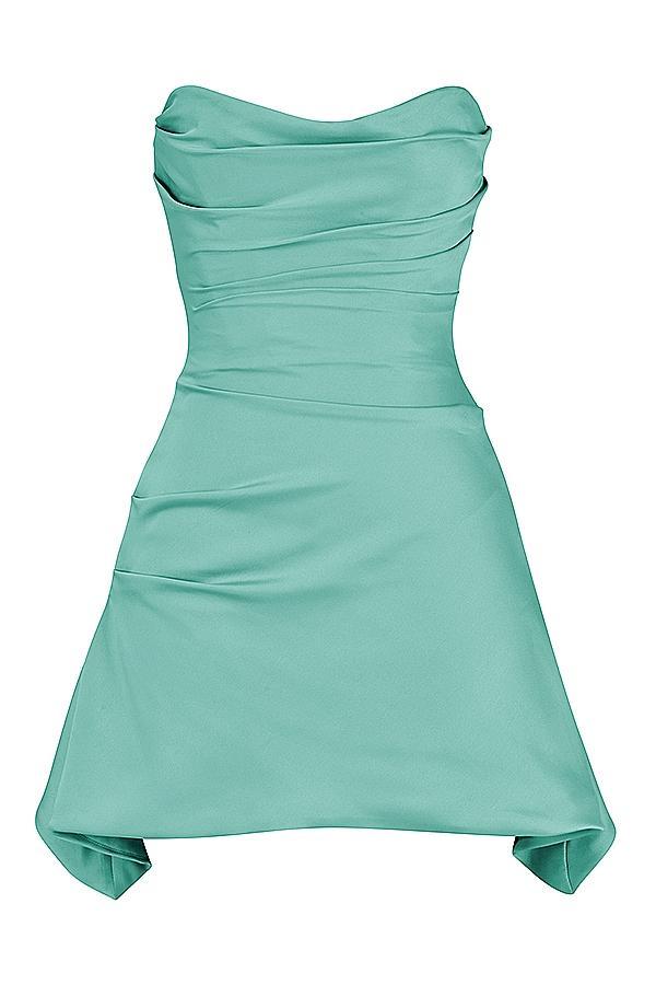 Jasmine  jade draped strapless corset dress Product Image
