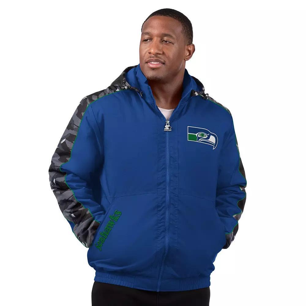 Mens Starter Aqua Miami Dolphins Thursday Night Gridiron Full-Zip Hoodie Jacket Turquoise A Product Image