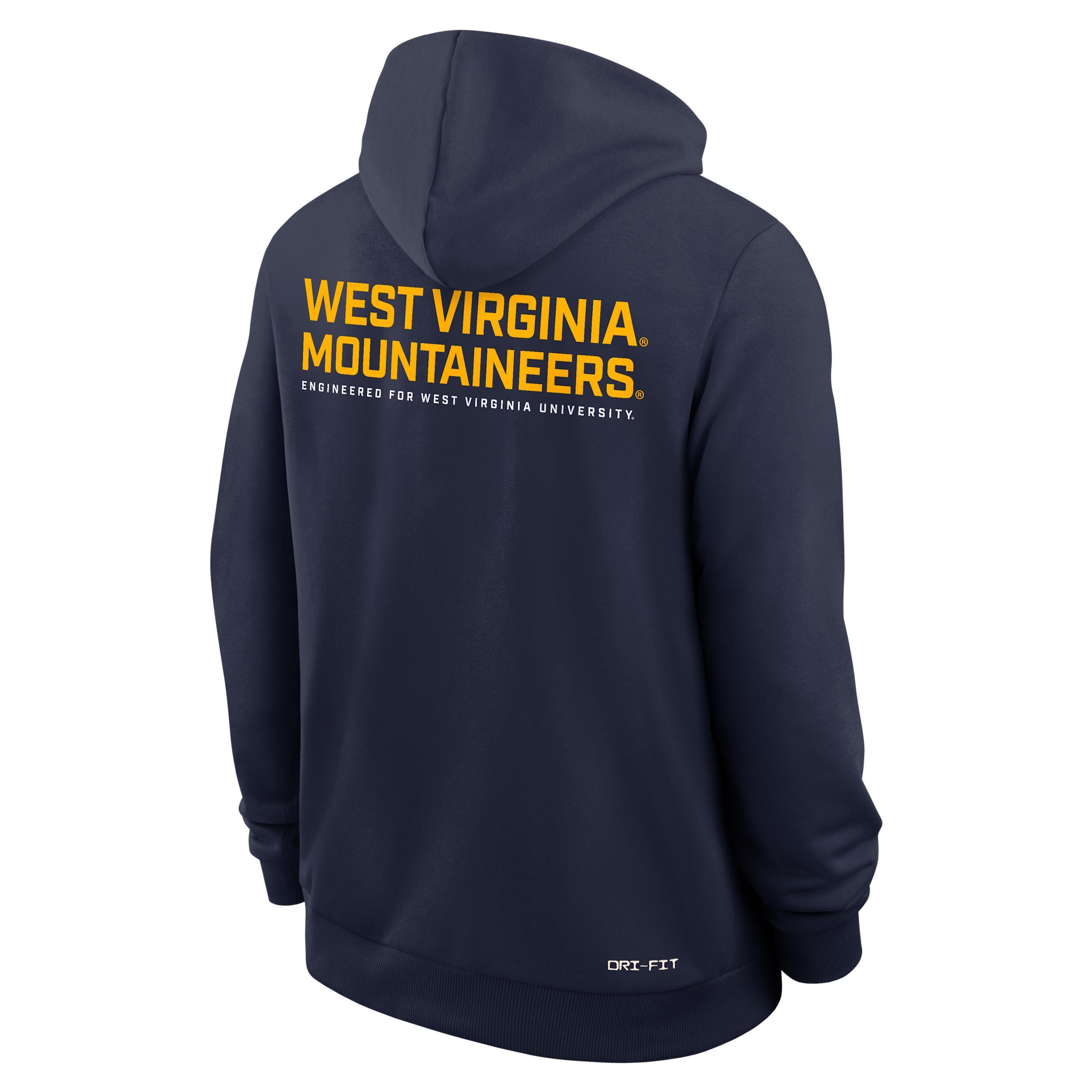 West Virginia Sideline Men's Nike Dri-FIT College Full-Zip Hoodie Product Image