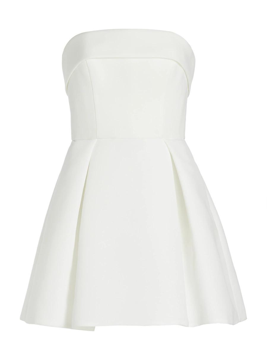 Womens Box-Pleated Faille Minidress Product Image