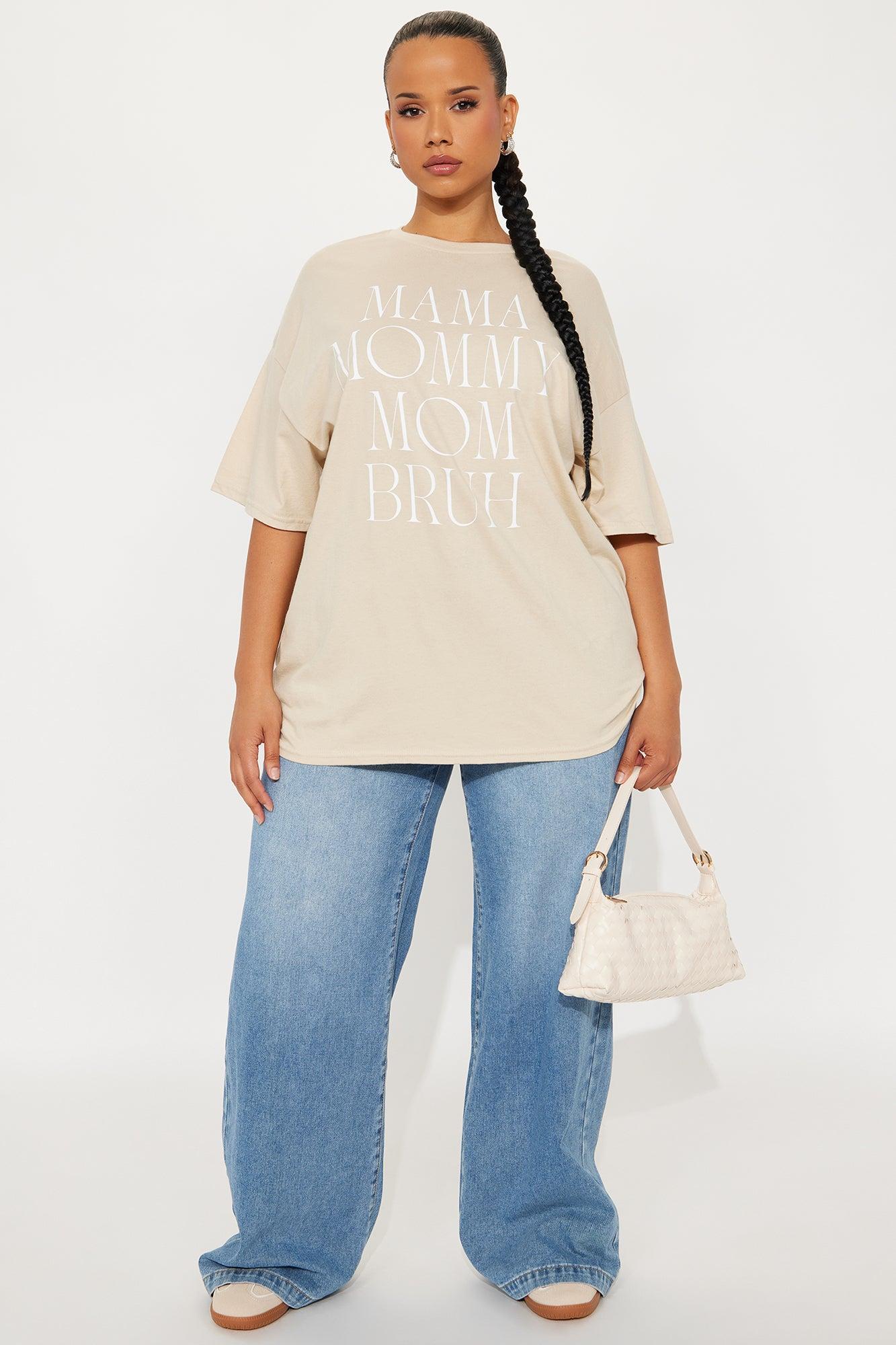 Mama Oversized Tee  - Sand Product Image