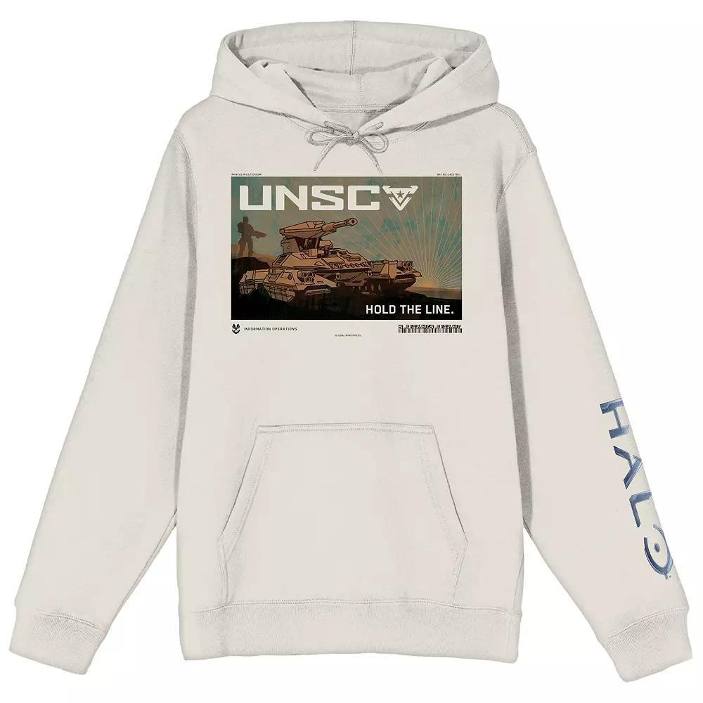 Men's Halo UNSC Hold The Line Scorpion Tank Graphic Hoodie, Size: XXL, Green Product Image