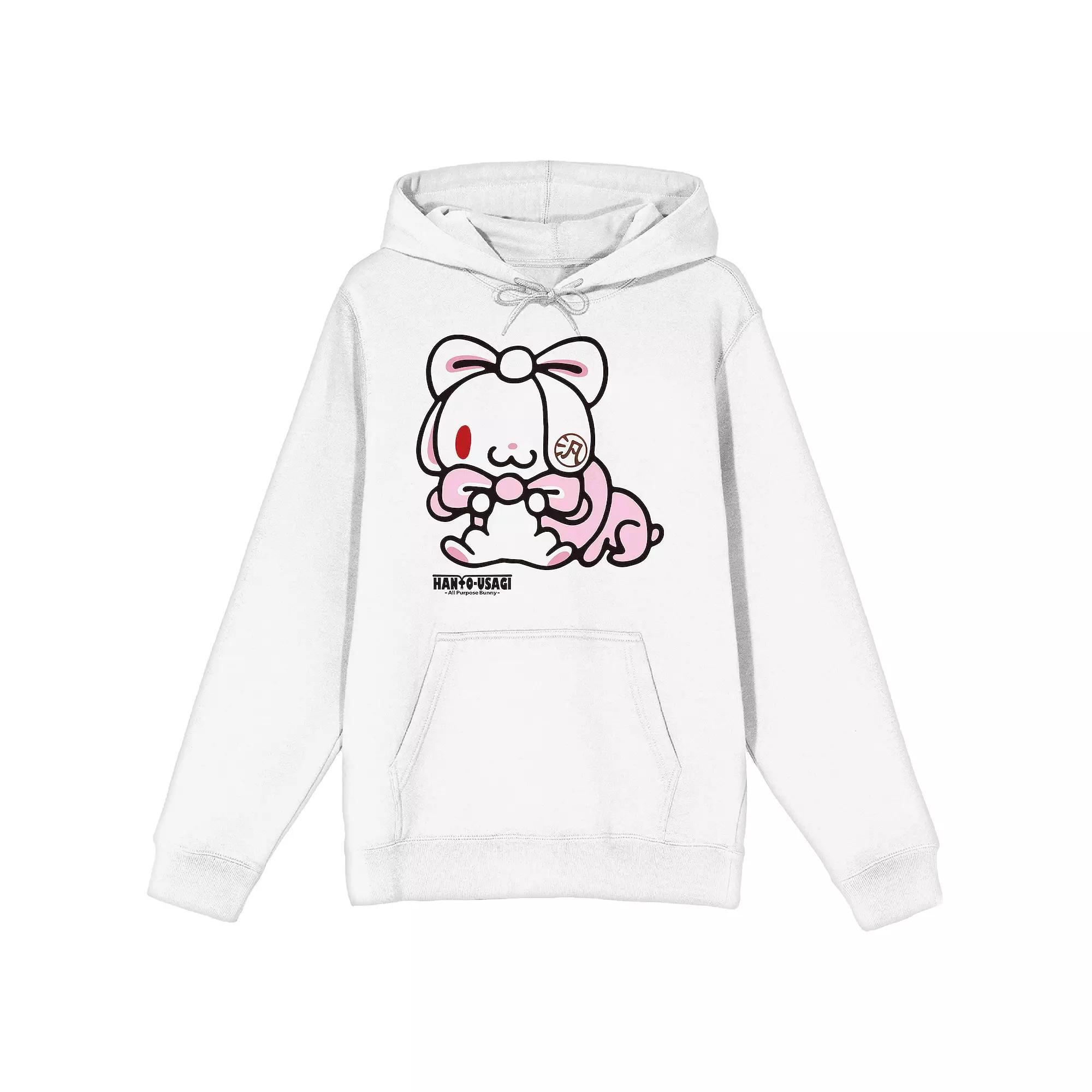 Men's All Purpose Bunny One-Eyed Graphic Hoodie, Size: XL, White Product Image