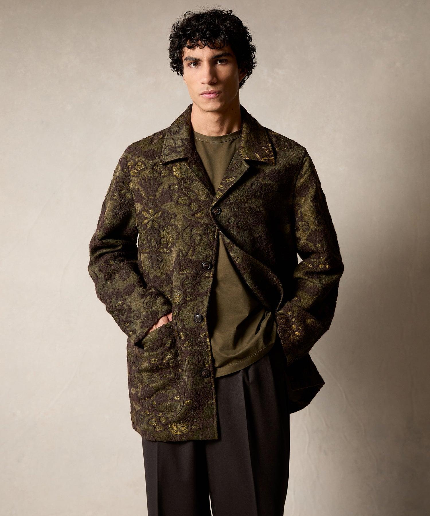 Italian Floral Chore Coat in Olive Product Image