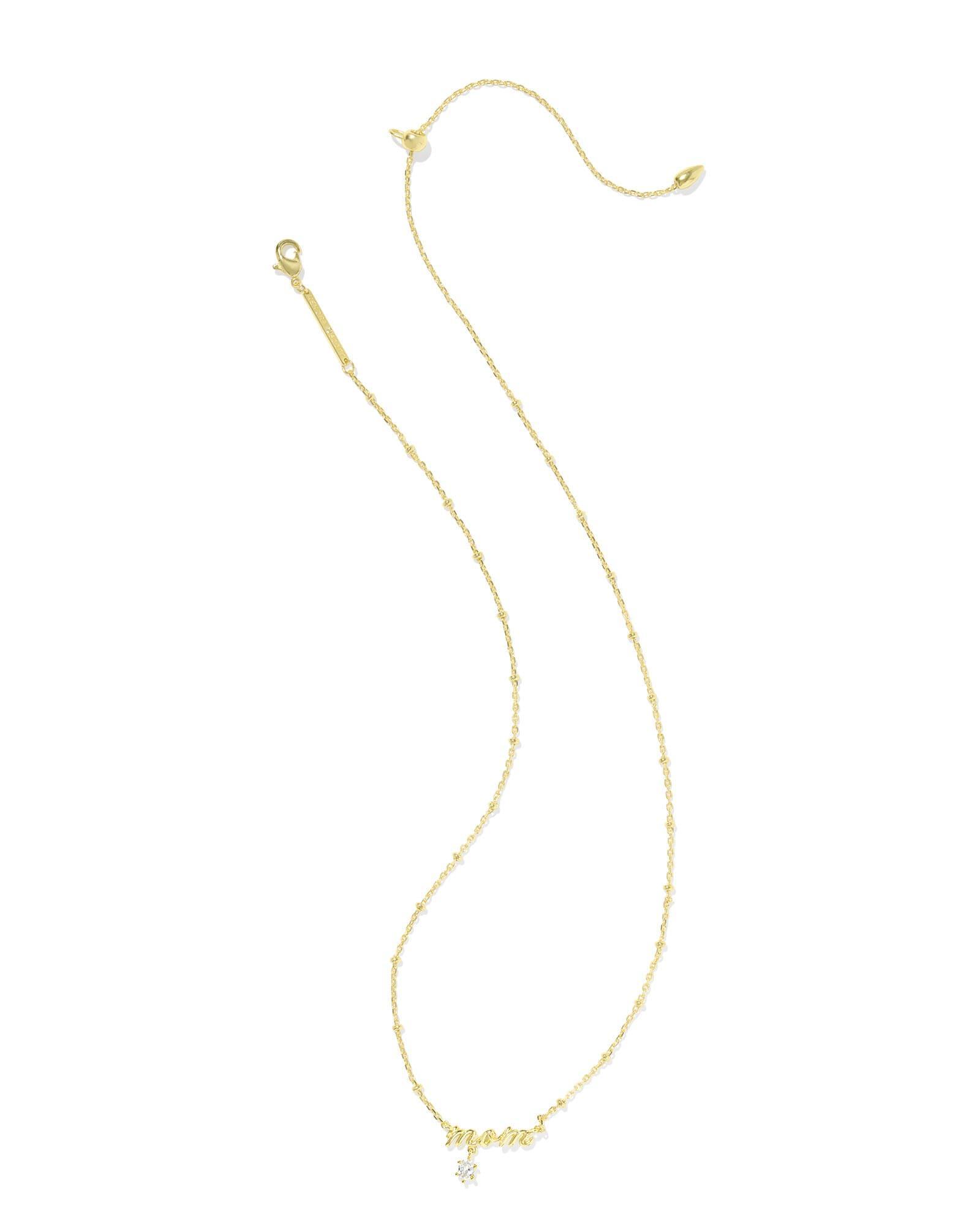 Mom Gold Crystal Short Pendant Necklace Product Image