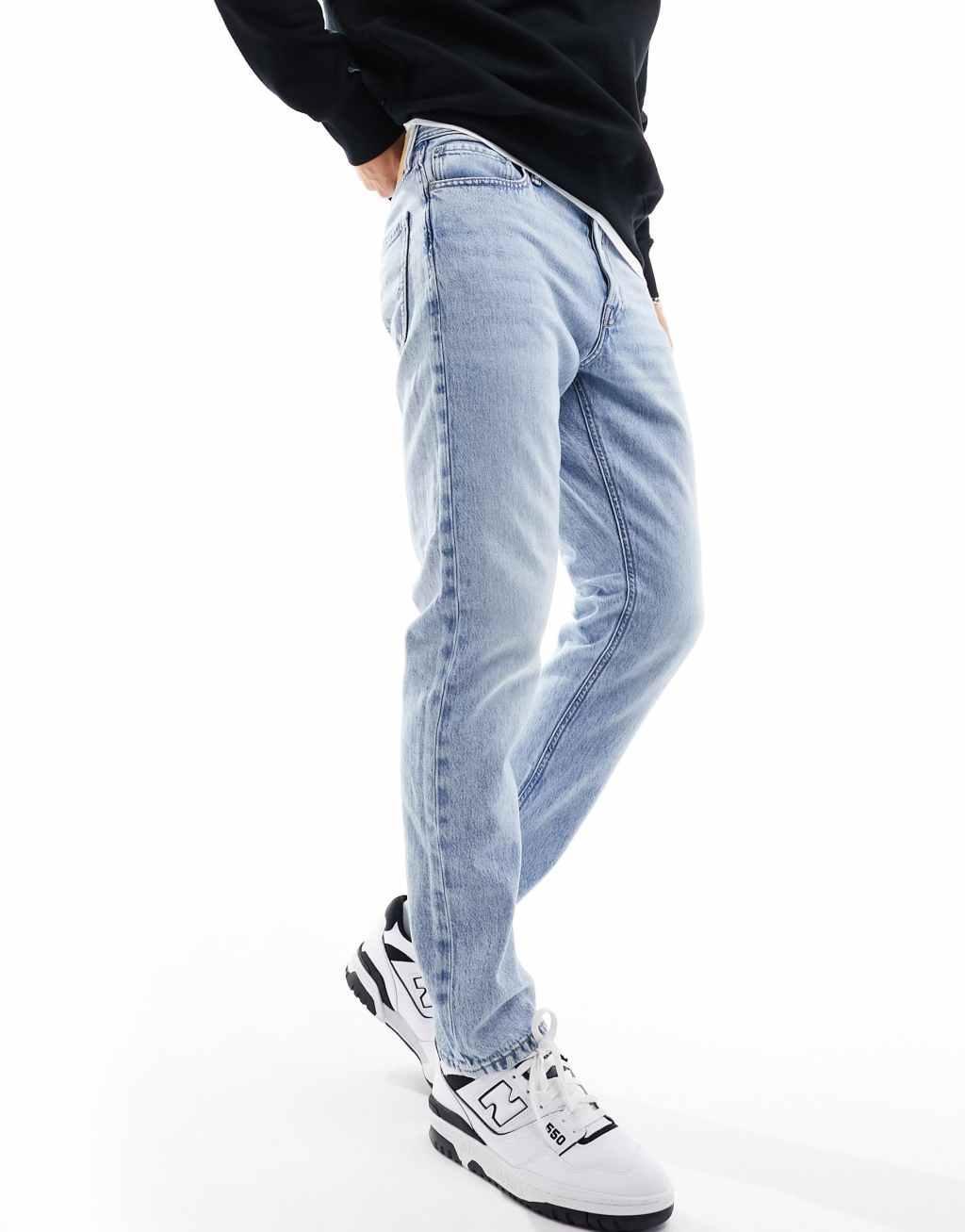 Jack & Jones Essentials Chris straight jean light wash blue Product Image