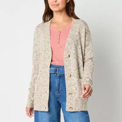 a.n.a Tall Womens Long Sleeve Open Front Cardigan Product Image
