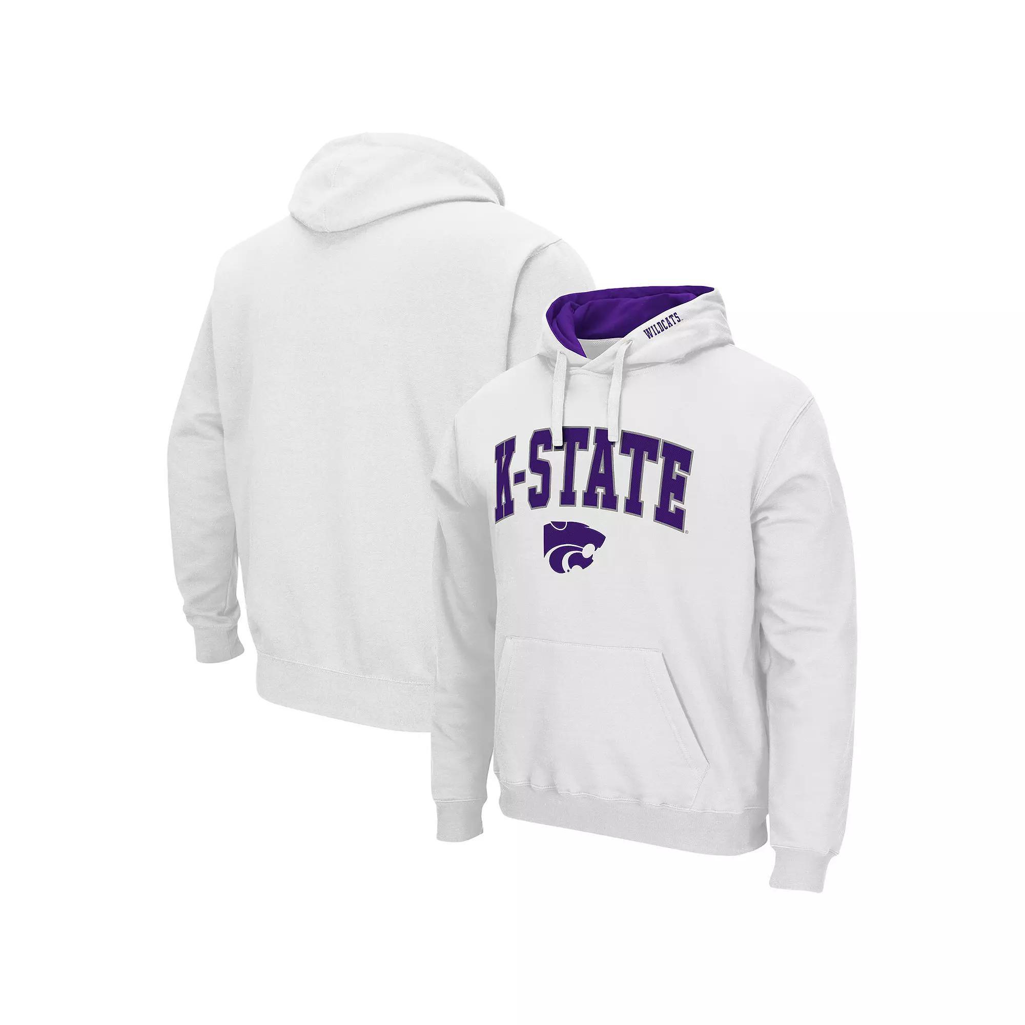 Men's Colosseum White Michigan State Spartans Arch & Logo 3.0 Pullover Hoodie, Size: 2XL Product Image