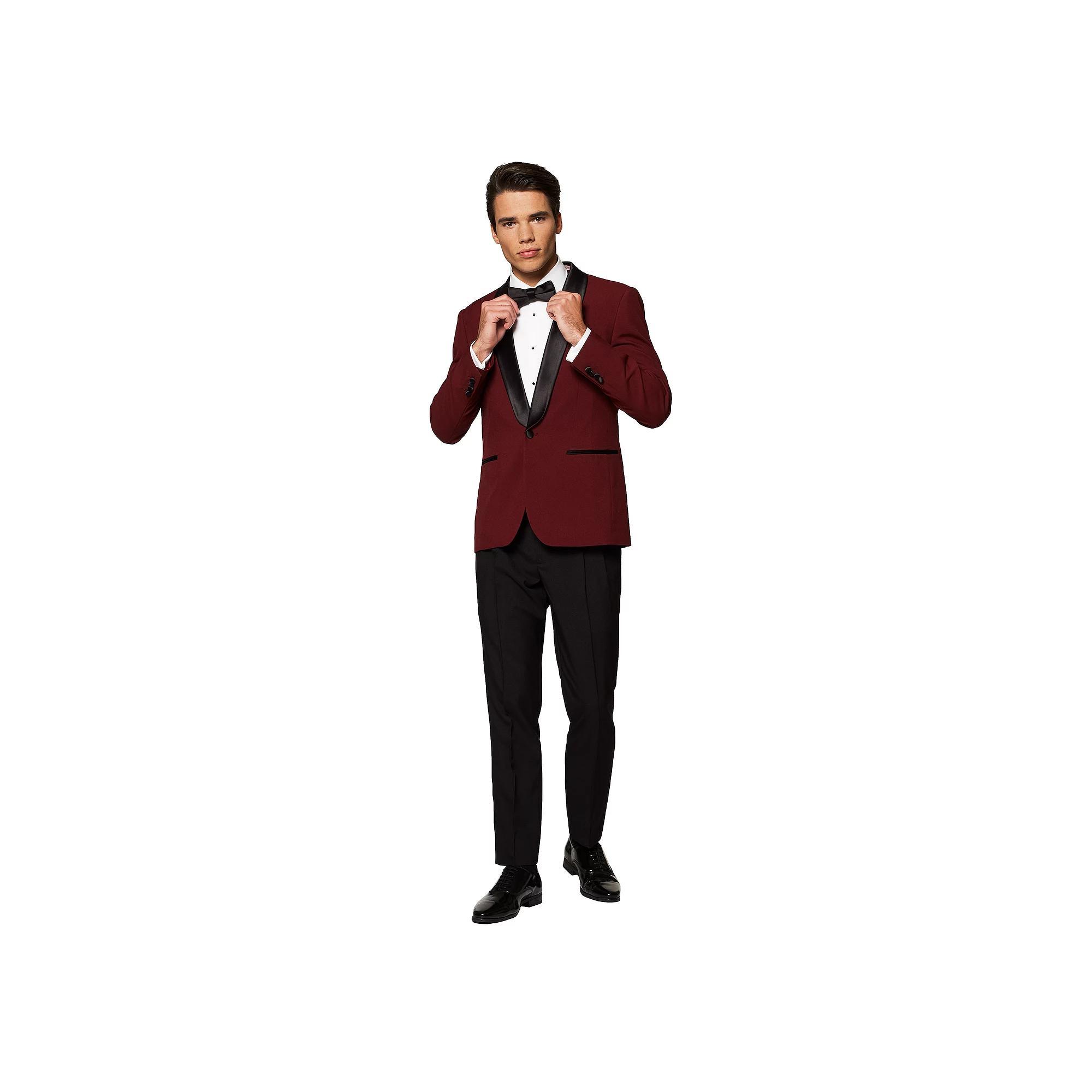 Mens OppoSuits Goldy Dots Metallic Polka Dots Tuxedo Modern-Fit Novelty Suit & Tie Set Product Image