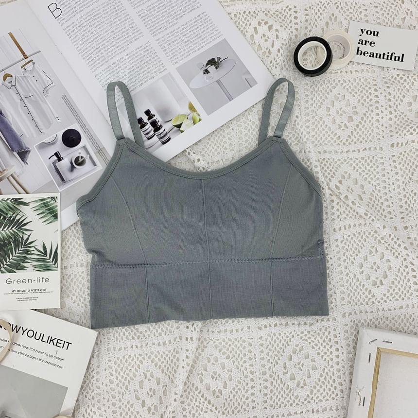 Plain Padded Cropped Camisole Product Image