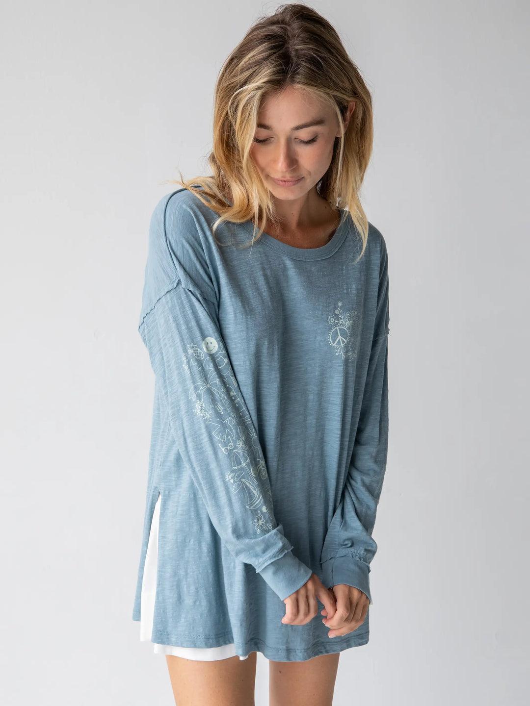Oversized Cotton Doodle Tee Product Image