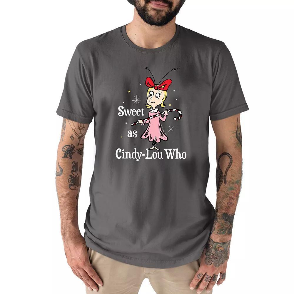 Men's Dr. Seuss The Grinch Cindy-Lou Who Tee, Size: Medium, Grey Green Product Image