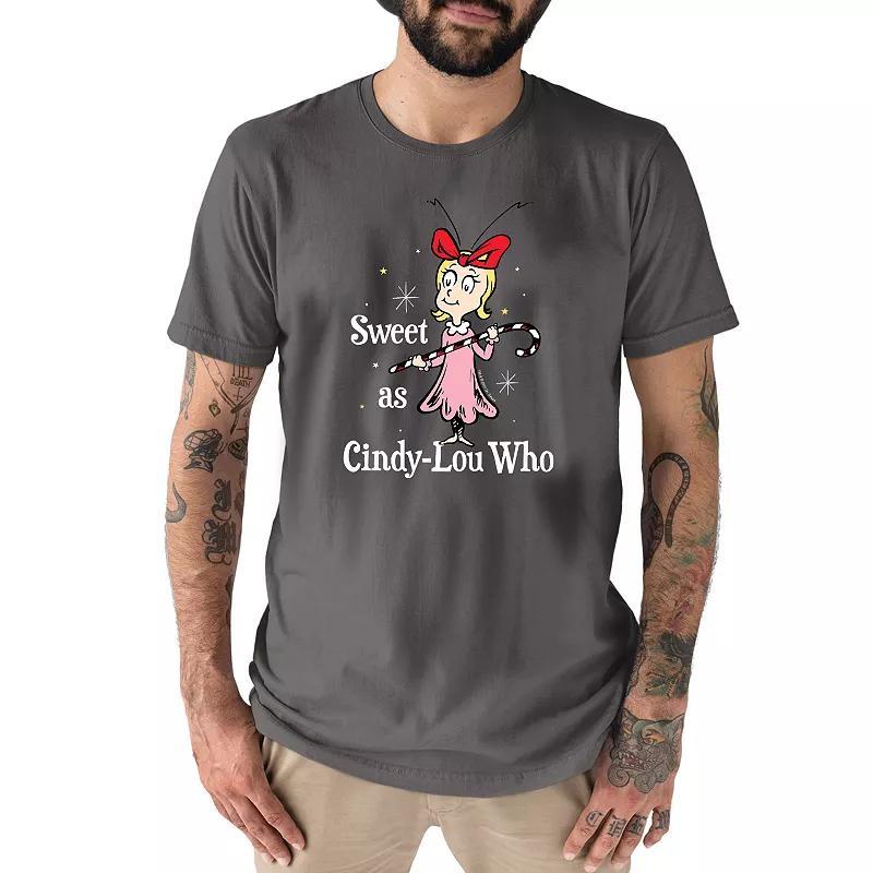 Men's Dr. Seuss The Grinch Cindy-Lou Who Tee, Size: Medium, Grey Green Product Image