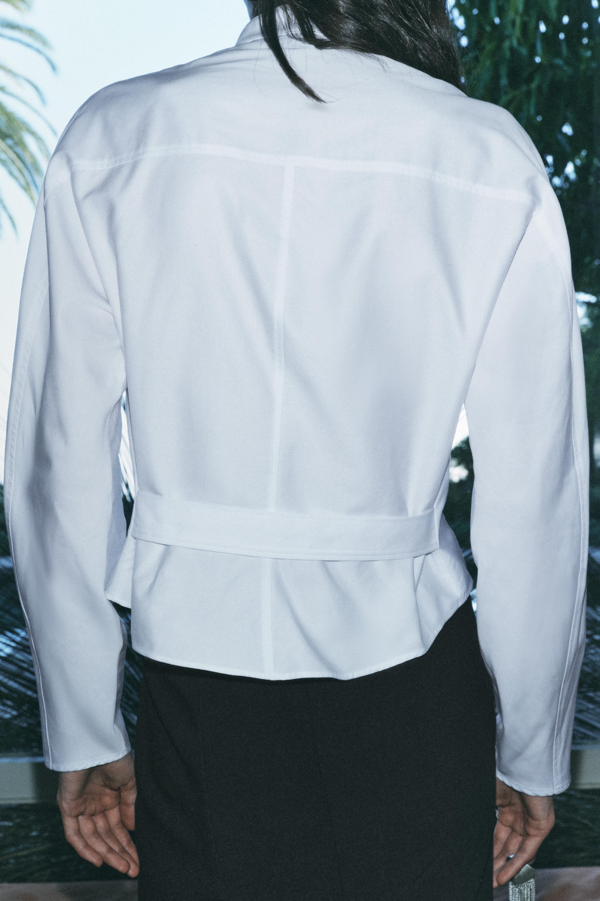 FITTED POPLIN SHIRT ZW COLLECTION Product Image