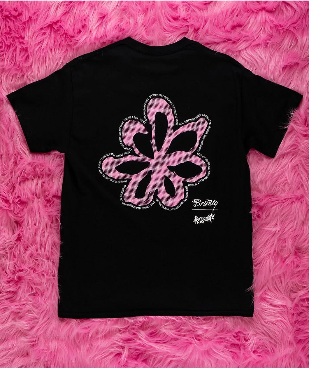 Welcome x Britney Spears Flower Black T-Shirt Product Image