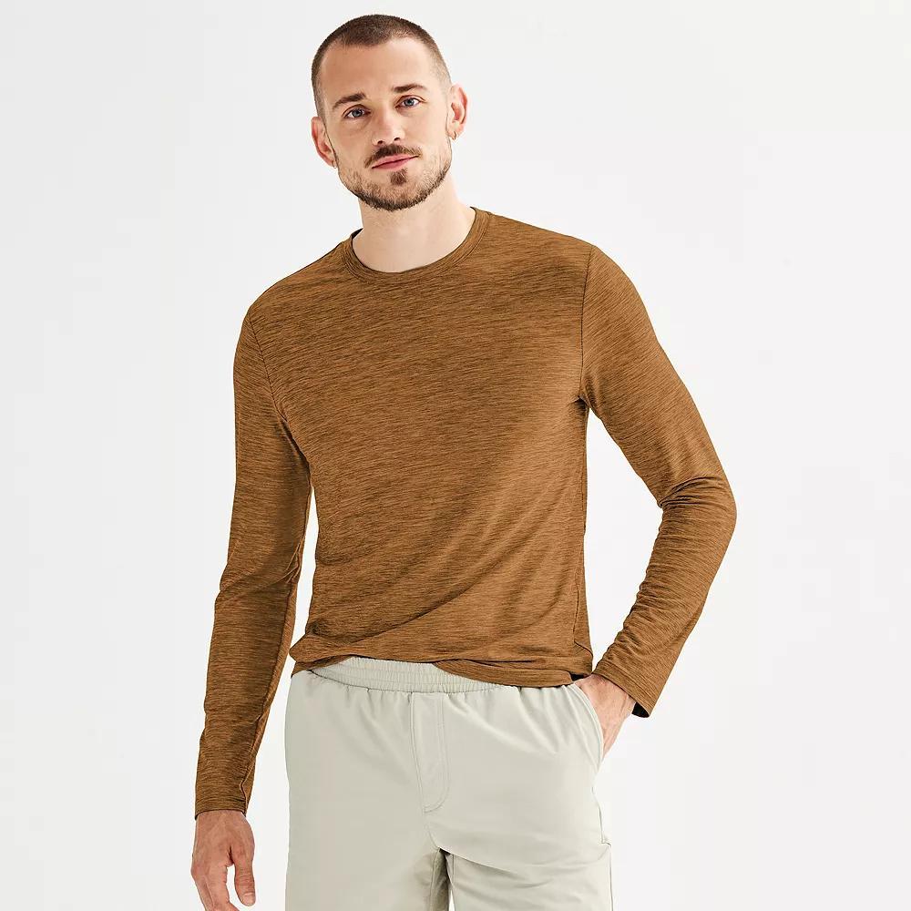 Men's FLX Luxury Soft Wander Long Sleeve Tee, Size: XXL, Beige Product Image