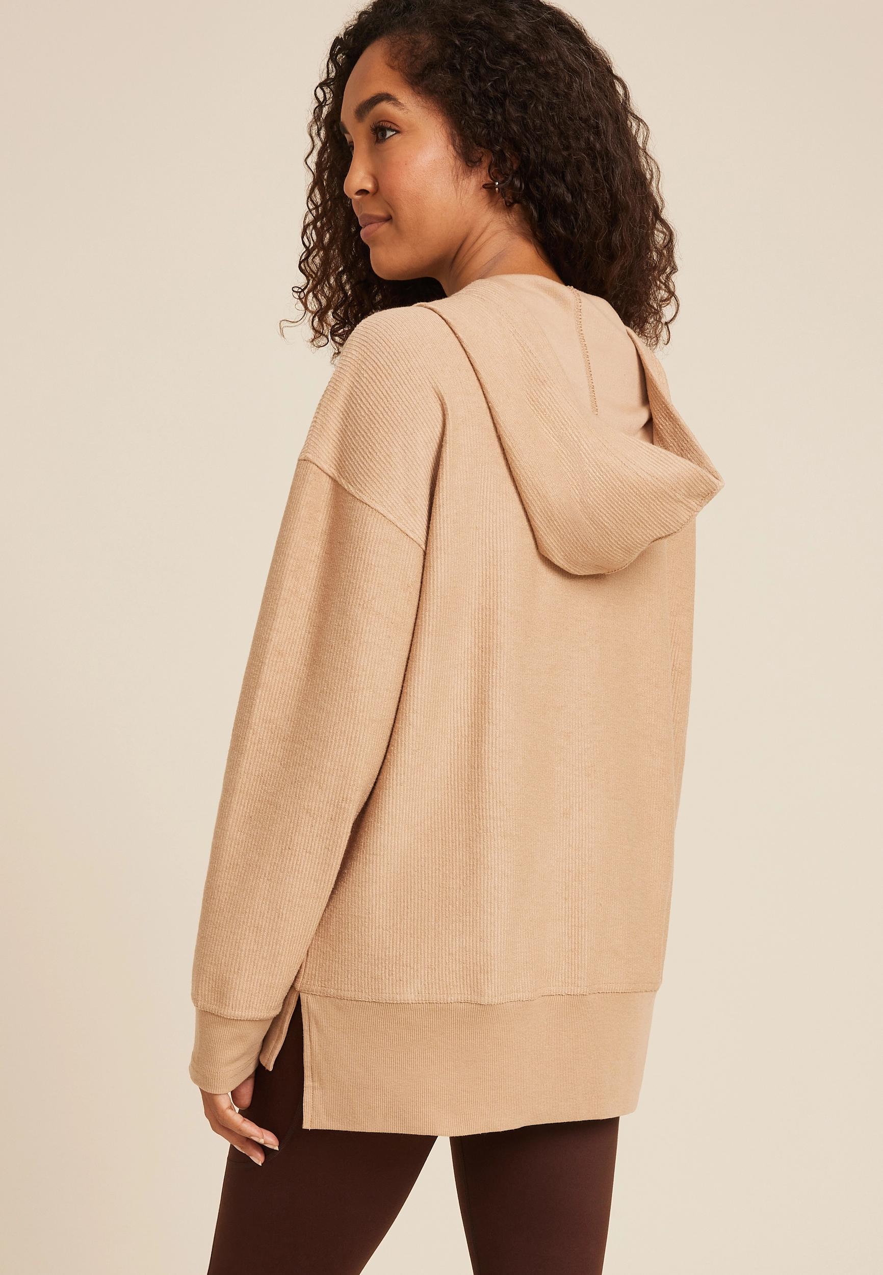 Corded Ribbed Hoodie Product Image