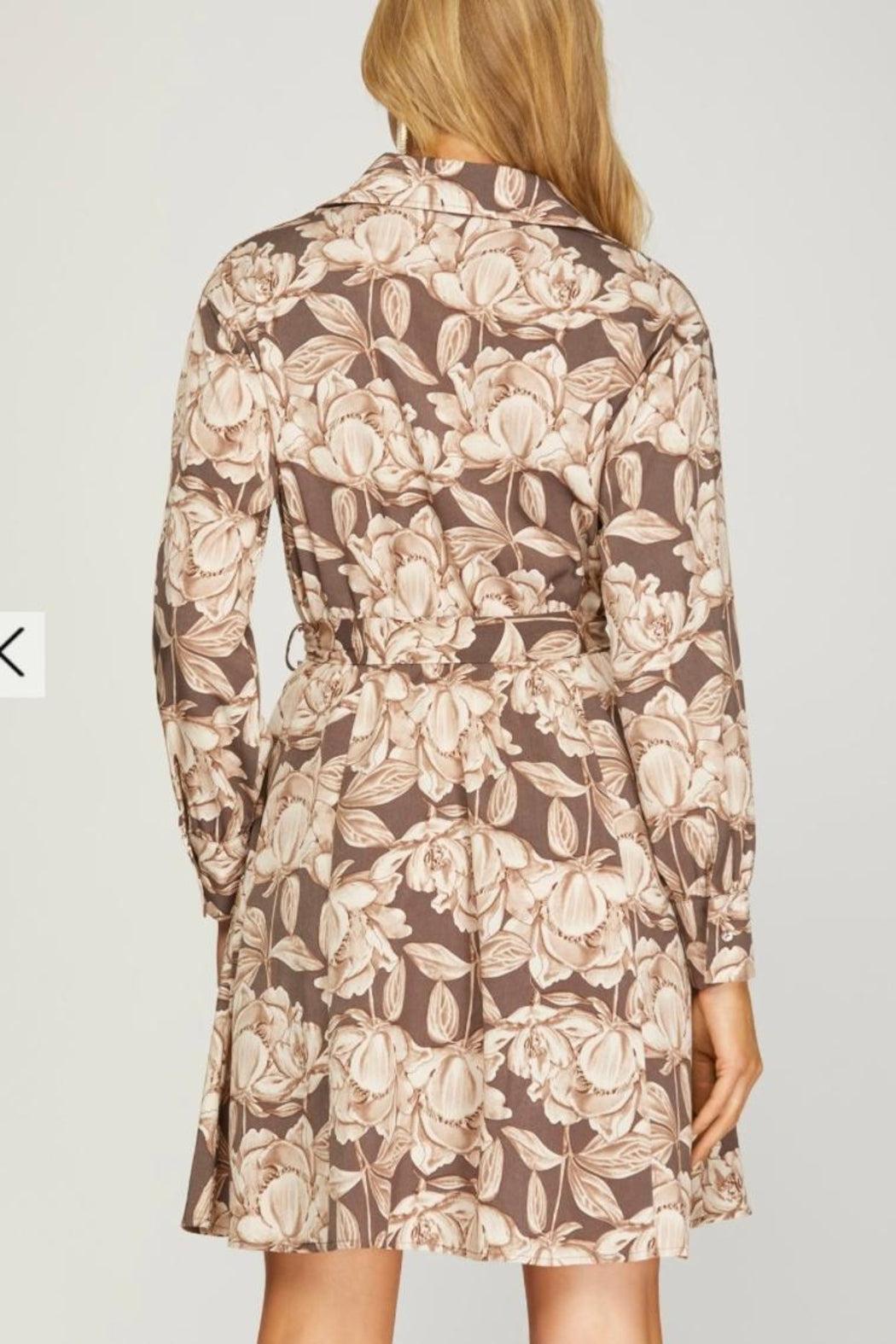 Dress, Button Down Mocha Product Image