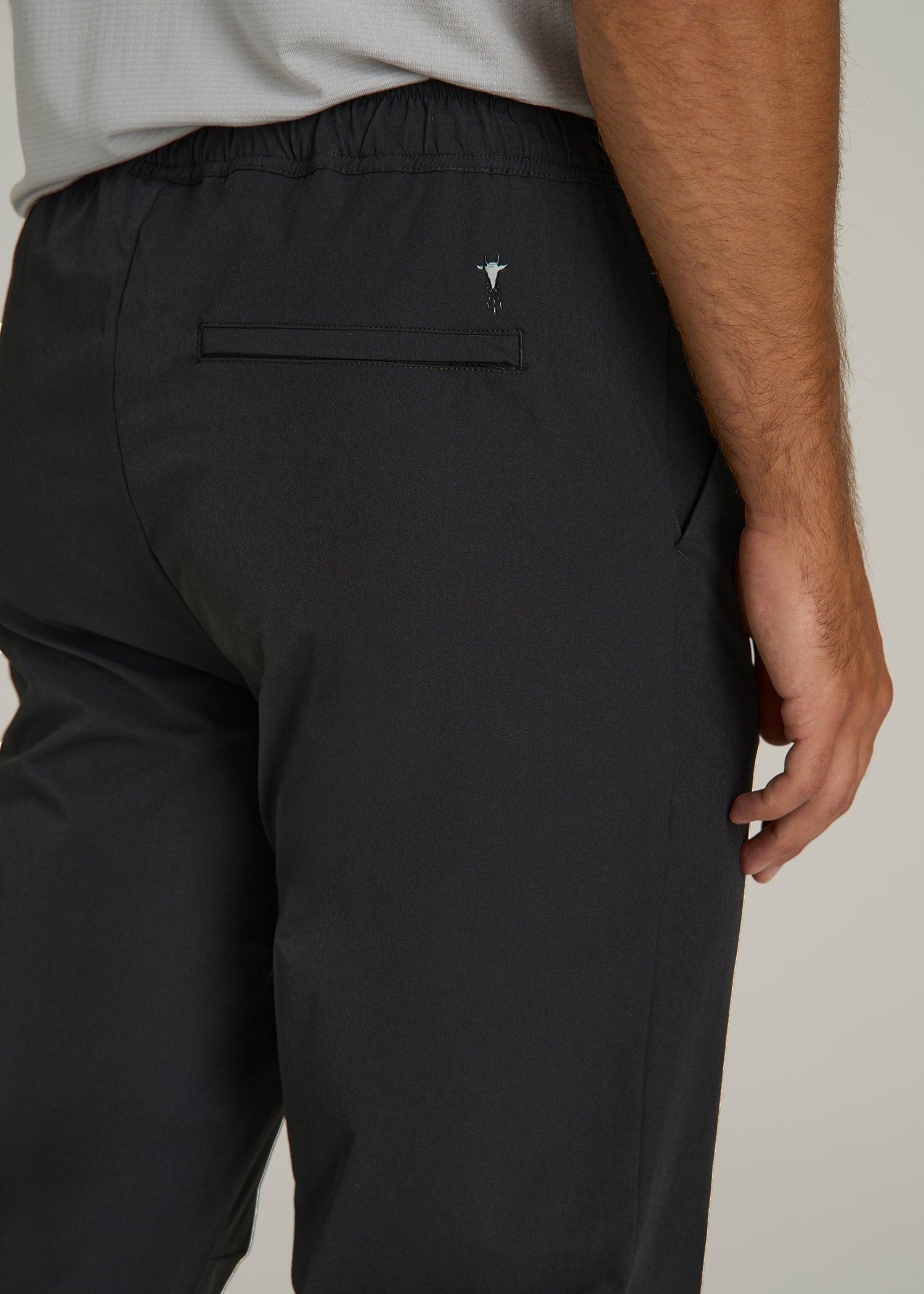 Flex Nylon Joggers for Tall Men in Black Male Product Image