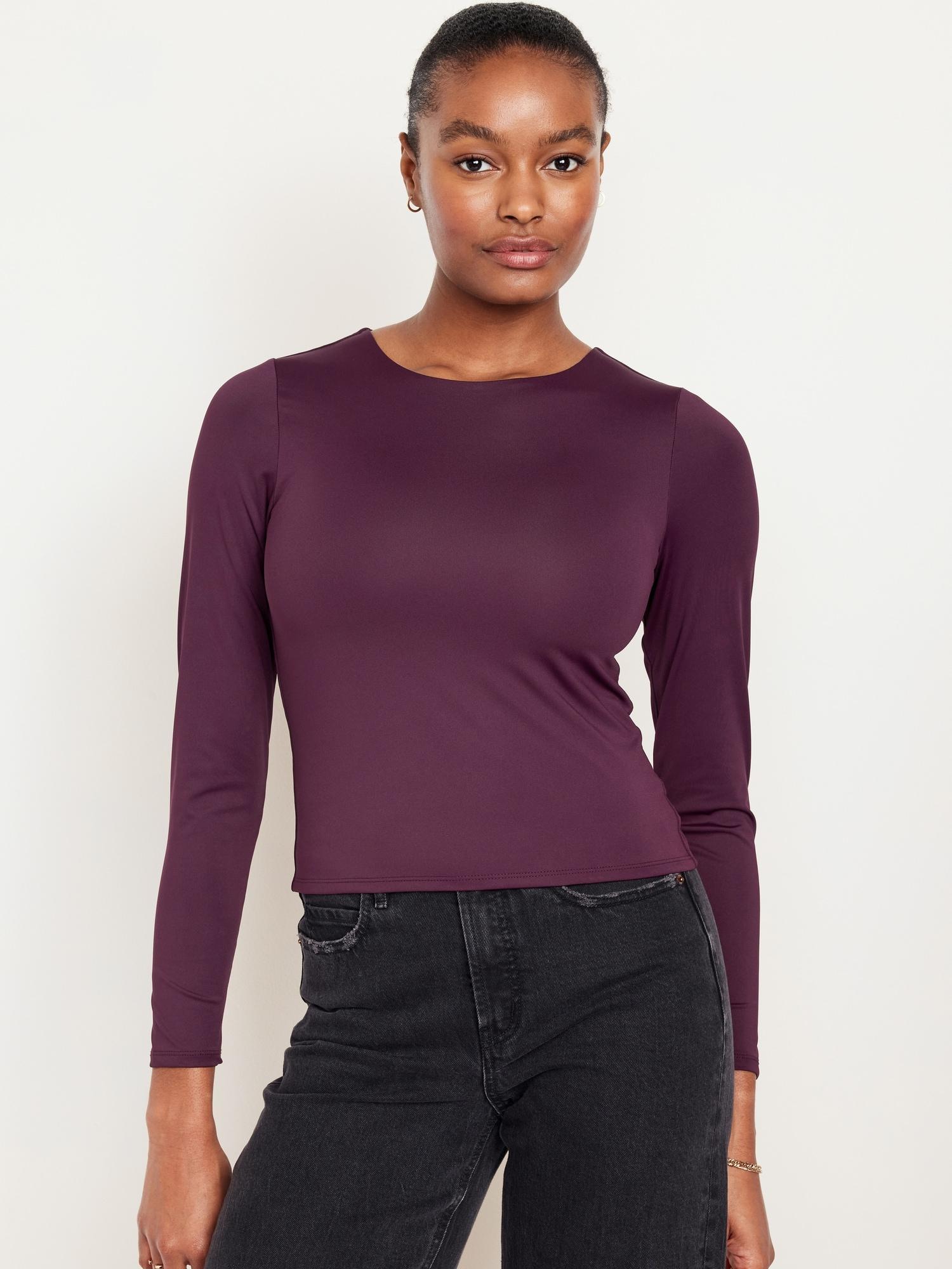 Long-Sleeve Double-Layer Sculpting T-Shirt Product Image