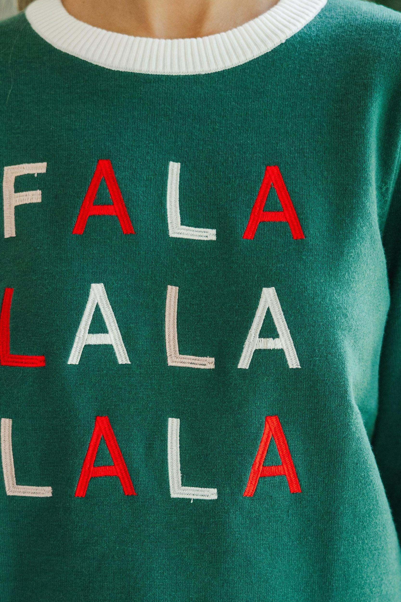 Falalala Emerald Green Novelty Sweater Female Product Image