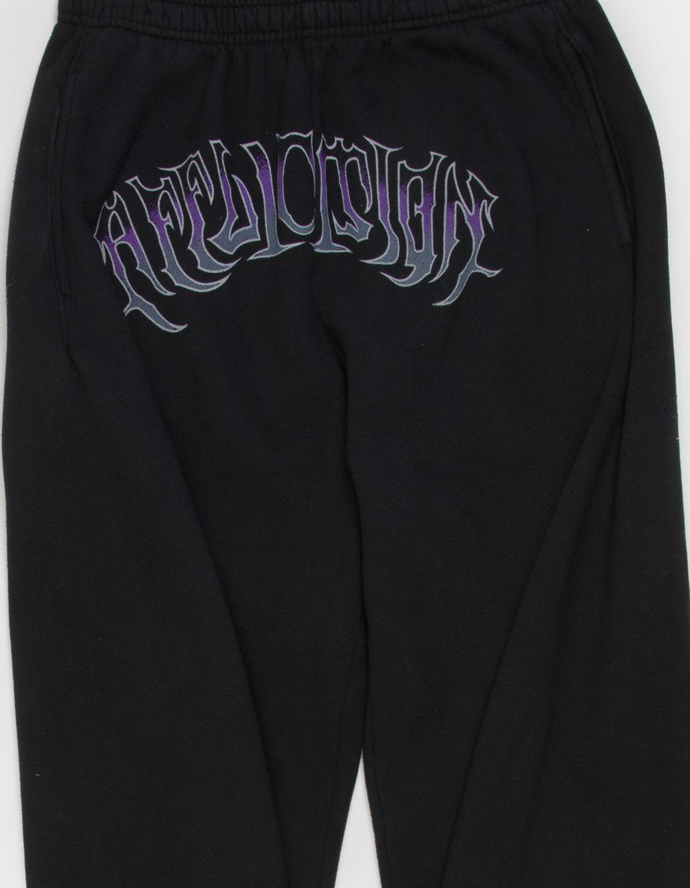 AFFLICTION Skeleton Mens Wide Leg Sweatpants - BLACK Product Image